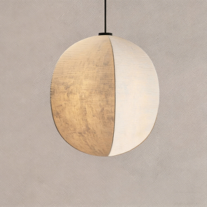Lampe suspendue ronde en <span class=keywords><strong>tissu</strong></span> Wabi Sabi, style minimaliste, pour salon, chambre à coucher, salle à manger, décoration intérieure - Product Image 1