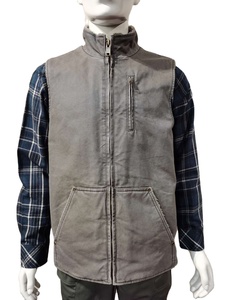 OEM-ropa de trabajo de alta resistencia, tela de lona de pato, <span class=keywords><strong>chaleco</strong></span> de trabajo <span class=keywords><strong>vaquero</strong></span> forrado de Sherpa - Product Image 5