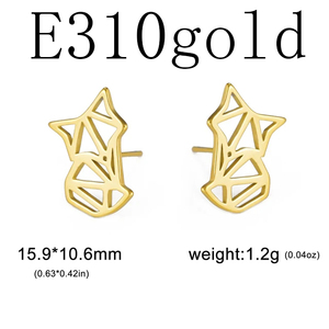 Modetrend Edelstahl Fox Lady Schmuck Ohrringe Einfache weibliche Tiers chmuck Ohrringe - Product Image 5