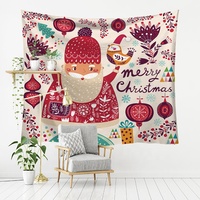 Raffiné Vintage Romantique Ambiance Chaude Coloré Noël Série Live Streaming Fond Tissu Affiche Couverture Tapisseries