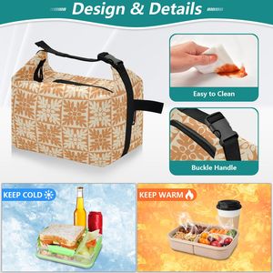 กระเป๋าเก็บความเย็นลาย Aloha Collection Hawaiian Yellow Ulu Quilt แบบพกพา พร้อมสายสะพายปรับระดับได้ - Product Image 6