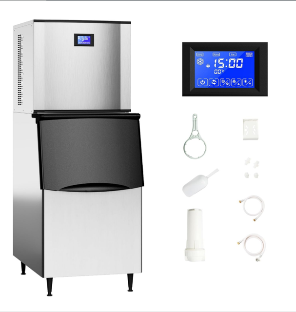 Commercial Grade Ice Maker Large - Capacity Ice Maker Reliable for Bars Restaurants Efficient Ice Maker