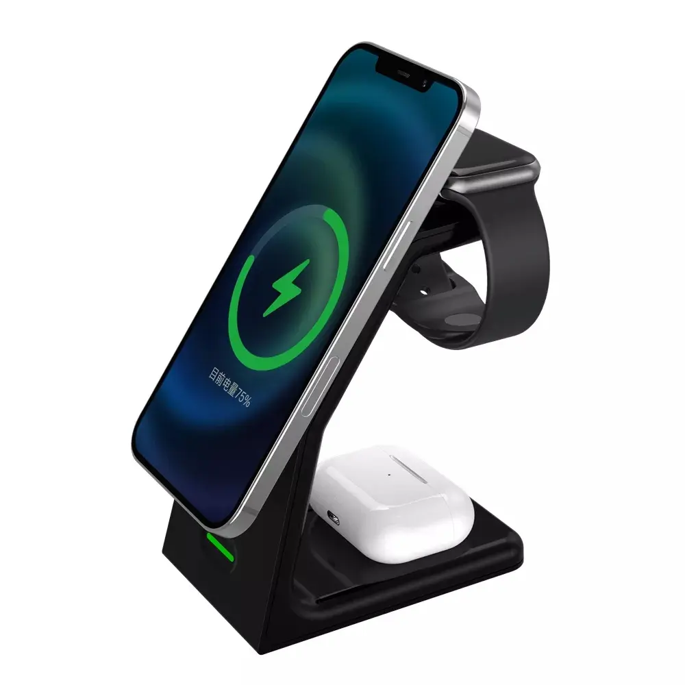 Wireless Fast Charger Qi 15W 5W 3W Mobile Phone Charging 3 in 1 Wireless Charger For mobile phone Watch wireless charging stand