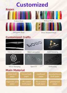 Sacs cadeaux en papier personnalisés KM Custom Cloth, noir, pour les petites entreprises, impression de votre propre logo, sacs de luxe de marque avec logos - Product Image 4