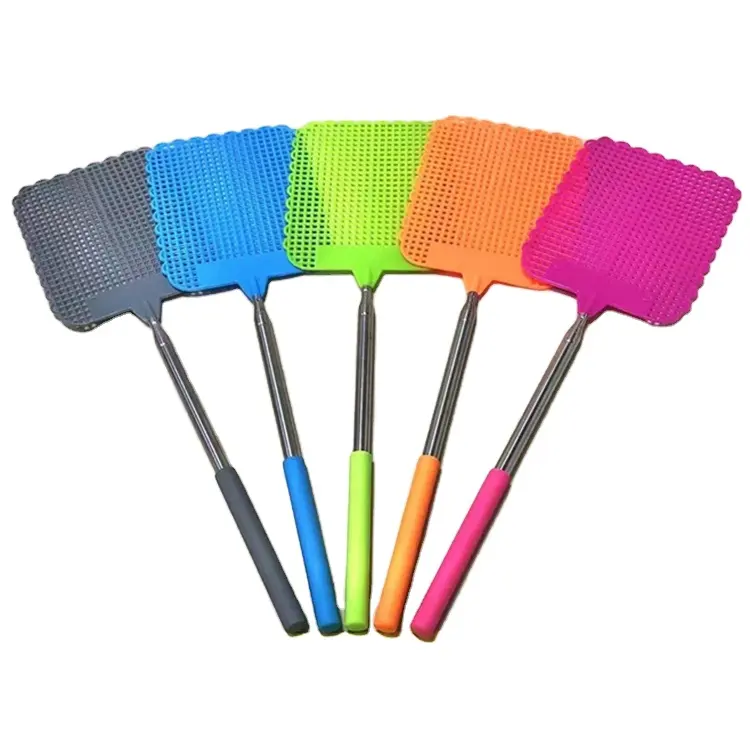 Côn Trùng Pest Kiểm Soát Mở rộng Fly Catcher Telescopic nhựa có thể thu vào Fly swatter với dài xử lý