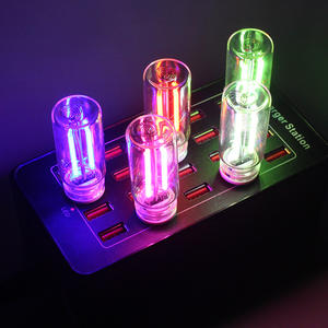 Lampadina LED Decorativa Colorata Vintage USB con Filamento, Dimmer Touch, Luce Notturna LED 5V, Lampada Ambientale per Interni <span class=keywords><strong>Auto</strong></span> - Product Image 6