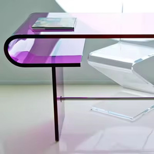Personalización de color Mesa de negociación comercial Mesa de consola Acrílico transparente Escritorio de escritura Transparente Escritorio de oficina en casa Acrílico - Product Image 4