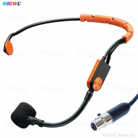 Micrófono de diadema SM31 TA4F para ULX SLX QLX GLX BLX, inalámbrico, resistente al sudor, para escenario, instructores de fitness, naranja
