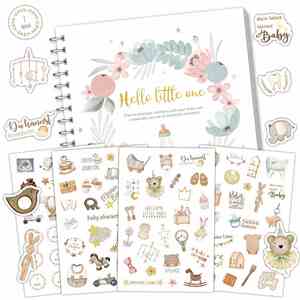 Set de Pegatinas para Álbum de Crecimiento del Bebé, Libro de Recuerdos Esencial para Decoración y Regalo, DIY - Product Image 2