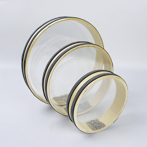 Vente en gros de tambours à ondes Orff complets de 4-6-8-10 pouces, tambour à sable en acier transparent double face, percussion pour l'enseignement parent-enfant - Product Image 1