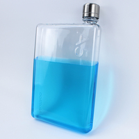 Offre Spéciale PCTG clair plat carré taille Portable en plastique voyage cahier taille boire mémo bouteille d'eau
