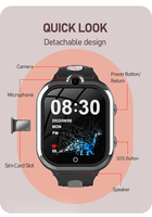 Reloj inteligente Android 4G para niños con rastreador GPS y videollamadas, reloj de teléfono móvil para niños y niñas, relojes rastreadores GPS para niños D2
