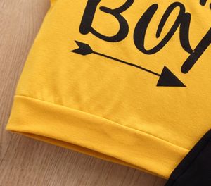 Boutique vêtements pour enfants garçons tenues vêtements de nouveau-né en coton sweat à <span class=keywords><strong>capuche</strong></span> sans manches de haute qualité pour enfants survêtements de sport courts - Product Image 4