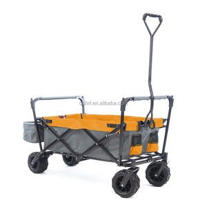 Carrello da Campeggio Pieghevole Multifunzionale per Tutti i Terreni con Tettuccio per Spiaggia e Attività all'Aperto - Product Image 5