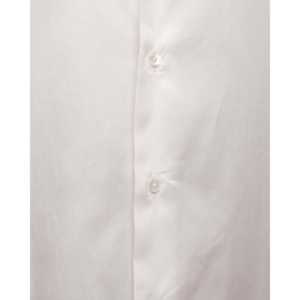 Chemise habillée décontractée blanche pour homme Thomas Mason, 100% coton satiné, coupe 37, taille 6XL, manches courtes, tissu tissé anti-froissement - Product Image 5