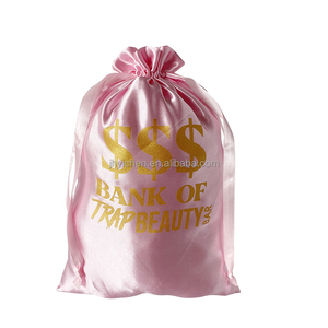 High Quality Reusable Custom Logo Printing <strong>Satin</strong> Gift Drawstring Packaging Bag Soft Cosmetic Jewelry Pouch Recyclable - Product Image 6