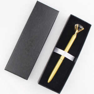 Stylo à bille en métal personnalisé avec logo promotionnel, grand diamant en cristal, avec boîte cadeau - Product Image 6