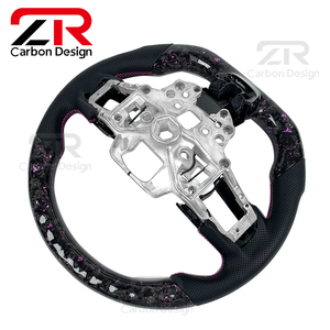 Volant sport personnalisé en fibre de carbone forgée pour l'intérieur de voiture, pour Ford <span class=keywords><strong>Mustang</strong></span> S550 2015-2023 5.0L <span class=keywords><strong>GT</strong></span> <span class=keywords><strong>V8</strong></span> 350 500 Shelby - Product Image 4