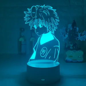 TW-1982 Chasseur X Anime Led Veilleuse Kirua Zoldyck Figure Veilleuse Couleur Changeante Batterie Usb Tableau 3d Lampe