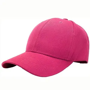 hot selling hot pink Outdoor Adjustable Dad Hat For Man And Woman Embroidery Letter Logo 6 Panels Baseball Cap