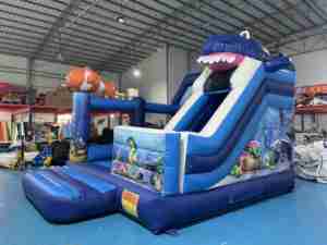 5x4x4m trẻ em bouncy lâu đài chủ đề Inflatable Combo cá trả lại nhà cá mập lâu đài bouncy với Slide - Product Image 3