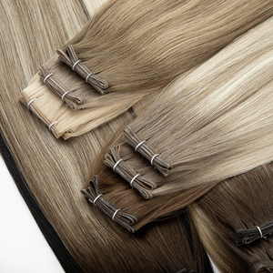 Extensions de cheveux vierges russes 100% naturels, invisibles, sans couture, à <span class=keywords><strong>trame</strong></span> fine <span class=keywords><strong>et</strong></span> plate, double épaisseur, luxe, Genius Weft, vente en gros - Product Image 4