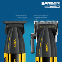 Tondeuse à cheveux professionnelle sans fil VGR V-285 9000 tr/min en métal, haute vitesse, rechargeable, pour coiffeurs et barbiers