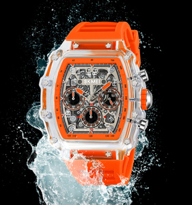 Skmei 2305 orologio di marca di lusso a sei mani stile Sport orologio da polso Gel di <span class=keywords><strong>Silicone</strong></span> da uomo impermeabile 50M orologi al quarzo - Product Image 1