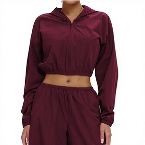 Outdoor Sun-protective Women Gym Fitness <b>Top</b> Sports Jacket Long Sleeve Loose Front Logo Quick Dry UFP 50+ Workout Running - Product Image 2