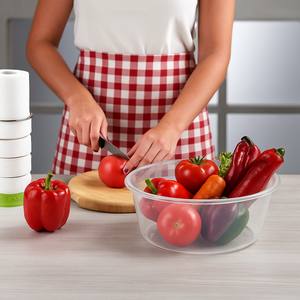 5500ml Transparent Plastic BPA Free Eco <b>Basin</b> Household Multi-Purpose Washing <b>Bowl</b> Dishwasher Safe Stackable Kitchen Utility - Product Image 2