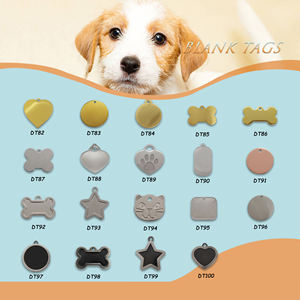 재고 및 사용자 정의 디자인 인쇄 또는 에나멜 애완 동물 태그 개 고양이 발 뼈 모양의 명찰 크리스탈 라인 석 공장 직접 - Product Image 5