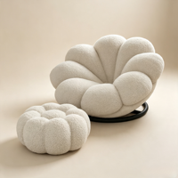 Fauteuil de relaxation Lazy Bean Bag, canapé-lit inclinable, fauteuil individuel pour salon, chambre, balcon, fauteuil pivotant de loisirs