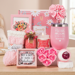 Exquisito Kit de Lujo de Acero Inoxidable para Mujer, Paquete Premium de Autocuidado, Sal de Baño, Impresión UV, Regalo Único para el Día de San Valentín - Product Image 3