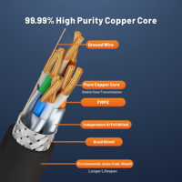 Cable de conexión de red CAT7A Cable Lan Ethernet 24AWG 7*0,18 MM 7*0,2 MM PVC LSZH LLDPE Plenum S/FTP Cables de comunicación