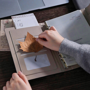 <span class=keywords><strong>Cuaderno</strong></span> de Hojas Sueltas A5 para Negocios MG-136 con Cubierta de PU, Logotipo Personalizado en Stock, Juego de Tres Libretas, Regalo para el Día <span class=keywords><strong>del</strong></span> Maestro - Product Image 3