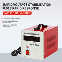 DER 2200W Régulateur de relais de tension à affichage LCD monophasé 220V Stabilisateur de système automatique de tension stable