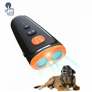 Produceert Huisdier Hond Repeller Anti Blaffen Stop Schors Trainingsapparaat Trainer Geleid Ultrasone 3 In 1 Anti Blaffen Ultrasone