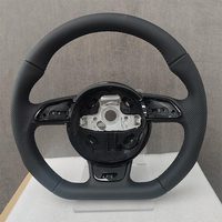 Convient pour Audi A3 A4 A5 B8 B9 S4 S5 Volant en cuir noir Accessoires intérieurs de voiture Stock UE