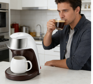 เครื่องชงกาแฟ 0.3 ลิตร 450 วัตต์ รุ่น Inox อัตโนมัติ ดีไซน์บางเฉียบ ใช้งานง่าย รองรับทั้งแบบ ESE POD และผงกาแฟ ชงเอสเพรสโซ คาปูชิโน พร้อมฟังก์ชั่นน้ำร้อน - Product Image 1