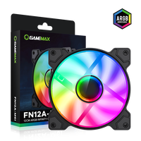 Ventilateur de refroidissement PC GAMEMAX FN12A-M6I ARGB 120MM à roulement fluide pour boîtier d'ordinateur de jeu avec 36,8 CFM
