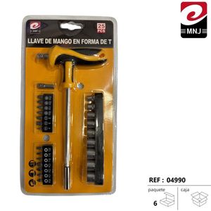 ชุดกุญแจทีแฮนด์ 25 ชิ้น พร้อมหัวไขควงและซ็อกเก็ตสำหรับซ่อมแซม - Product Image 2