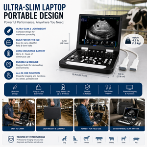 Ecógrafo Veterinario Digital <span class=keywords><strong>Completo</strong></span> BV-N60, Escáner Portátil con Pantalla LCD de 15 Pulgadas y Sonda Dual para Control de Gestación Animal - Product Image 6