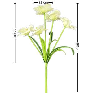 Bouquet de fleurs artificielles en soie imprimées en 3D, tulipes à cinq têtes, pour mariage, décoration intérieure, ornements de salon - Product Image 5