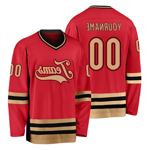 Camiseta personalizada de hockey sobre hielo, diseño de sublimación, bordado de poliéster, camiseta de hockey unisex - Product Image 1