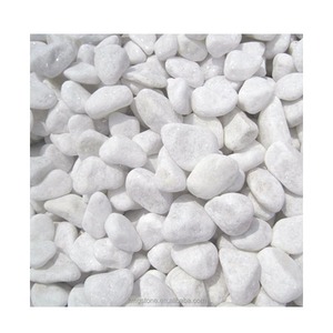 Guijarros de adoquines Piedras de cristal Pequeño mármol estilo chimenea para jardín Aplicación al aire libre Pulido Colorido Blanco liso - Product Image 1
