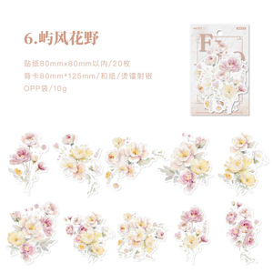 20 pezzi adesivi All <span class=keywords><strong>over</strong></span> the Mountain Series Ins Flower Hand Account adesivi decorazione materiale fai da te 6 modelli - Product Image 6