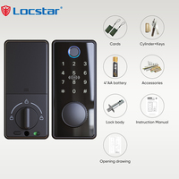 Cerradura Inteligente Locstar Security de Fácil Instalación, Cerradura Eléctrica con Huella Dactilar, Contraseña, Teclado, Entrada sin Llave, Cerrojo con Código