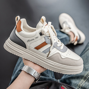Chaussures pour hommes Nouveauté été 2025 Maille respirante blanche Tige en PU artificiel Semelle souple Légères Chaussures de sport décontractées Absorption des chocs - Product Image 2