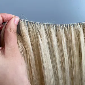 羽毛头发延伸手工纬纱全手工欧洲隐形双拉高品质100% 人生头发