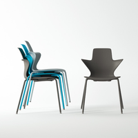 Chaise de restaurant empilable moderne en plastique unique conforme à la norme ANSI/BIFMA